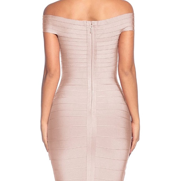 BEIGE Girls Night Out Bandage Dress *NEW* - Picture 4 of 7
